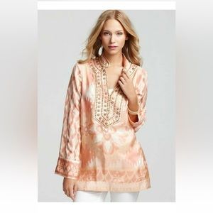 TORY BURCH women’s Iveta silk embellished tunic
